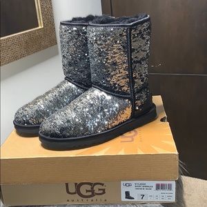 Women’s Classic Short Reversible Sequin UGG Boots